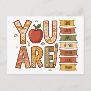 Invitation Carte Postale Elementaire Boho Arc-en-Ciel Vous Êtes Suffisant M