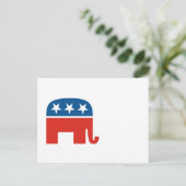 Invitation Carte Postale elphant du parti républicain américain (Debout devant)