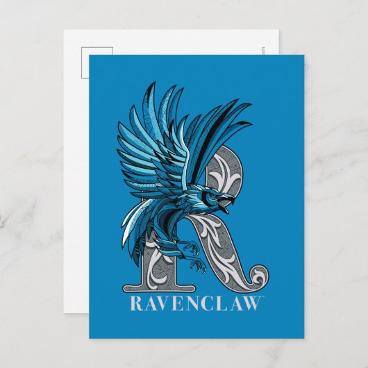 Invitation Carte Postale Emblème à hachures RAVENCLAW™ (Devant / Derrière)