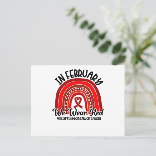 Invitation Carte Postale En Février, Nous Portons Une Sensibilisation Aux M (Debout devant)