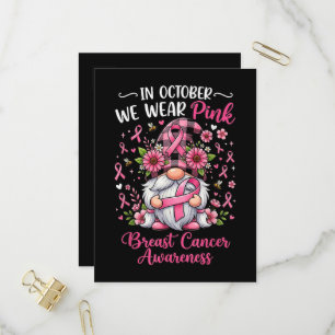 Invitation Carte Postale en Octobre Nous Portons Rose Sensibilisation au Ca