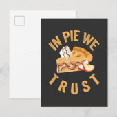 Invitation Carte Postale En tarte nous croyons Drôle Cadeau unique pour les (Devant / Derrière)