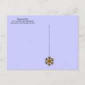 INVITATION CARTE POSTALE ENFANT DORMIER, BABY SHOWER BLEU MONOGRAM (Dos)