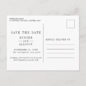 Invitation Carte Postale Enregistrer la date (Dos)