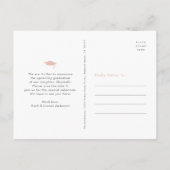Invitation Carte Postale Enregistrer la date blush rose graduation de gradu (Dos)
