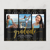 Invitation Carte Postale Enregistrer la date de graduation photo moderne ch (Devant)