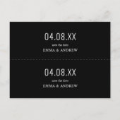 Invitation Carte Postale Enregistrer le Signet Date Photo Strip (Dos)