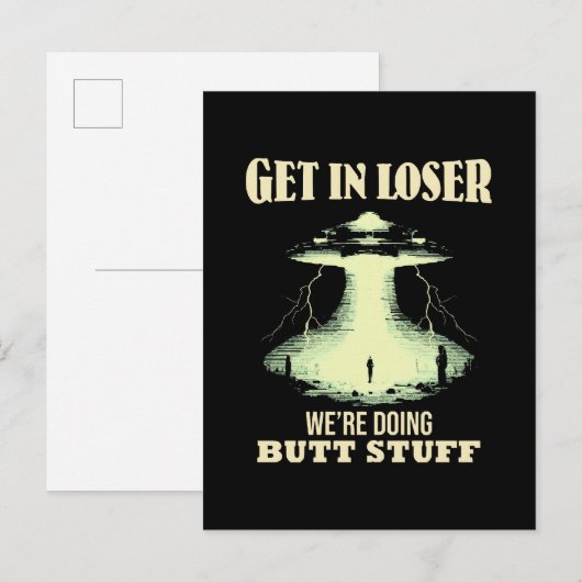 Invitation Carte Postale Entrez les perdants - Nous faisons des trucs de fe (Devant / Derrière)