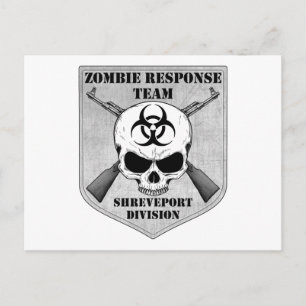 Invitation Carte Postale Équipe d'intervention de Zombie : Division Shrevep