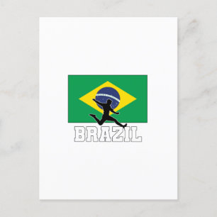 Invitation Carte Postale Équipe du Brésil de football
