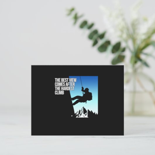 Invitation Carte Postale Escalade la plus difficile Escalade Rocher Escalad (Debout devant)