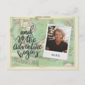 Invitation Carte Postale Et donc l'aventure commence l'expérience de gradua (Devant)