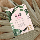 Invitation Carte Postale Été Tropical Anniversaire Sweet 16