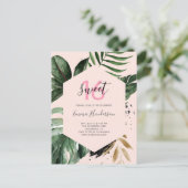 Invitation Carte Postale Été Tropical Anniversaire Sweet 16 (Debout devant)
