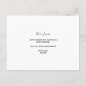 Invitation Carte Postale Été Vert Tropical Eucalyptus Bridesmaid (Dos)