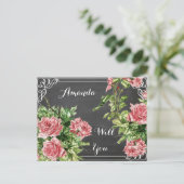 Invitation Carte Postale êtes-vous ma servante d'accueil ? (Debout devant)