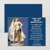 Invitation Carte Postale êtes-vous ma servante d'accueil ? (Devant / Derrière)