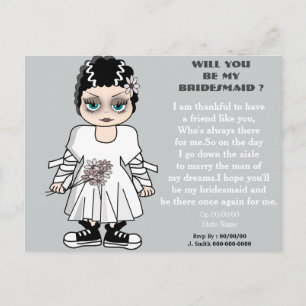 Invitation Carte Postale êtes-vous ma servante d'accueil ?