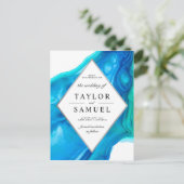 Invitation Carte Postale Ethereal Wave Beach Island Enregistrer la date Car (Debout devant)