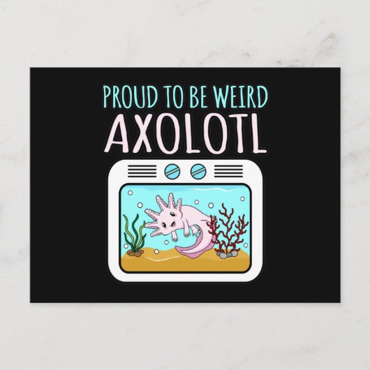 Invitation Carte Postale Etrange Axolotl Kawaii Animal Axolotls Lover Pet P (Devant)