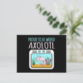 Invitation Carte Postale Etrange Axolotl Kawaii Animal Axolotls Lover Pet P (Debout devant)