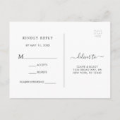 Invitation Carte Postale Eucalyptus Feuillage Vert RSVP (Dos)