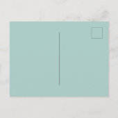 Invitation Carte Postale Eucalyptus verdure feuille or simple mariage (Dos)