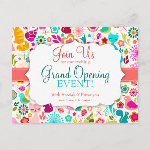 Invitation Carte Postale Événement spécial de Kitty de jardin