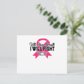 Invitation Carte Postale Every Breath I Will Fight Breast Cancer (Debout devant)