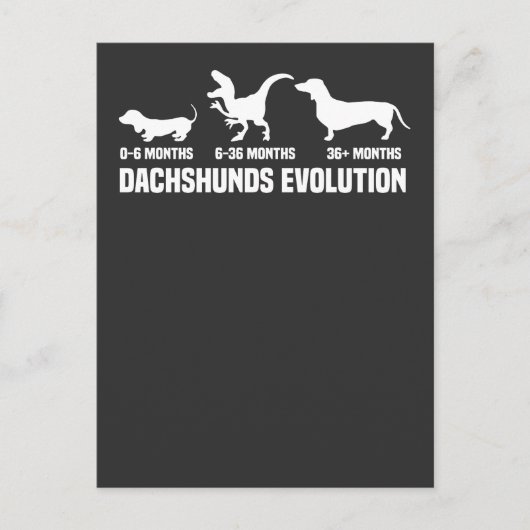 Invitation Carte Postale Évolutions de dachshund (Devant)