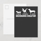 Invitation Carte Postale Évolutions de teckel (Devant / Derrière)