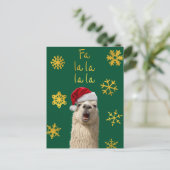 Invitation Carte Postale Fa La La La Llama (Debout devant)