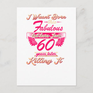 Invitation Carte Postale Fabuleux cadeau d'anniversaire de 60e année