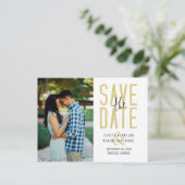 Invitation Carte Postale Faire part de date de mariage personnalisé avec ty (Debout devant)