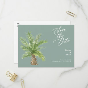 Invitation Carte Postale Faire part de mariage à la sage tropicale