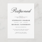 Invitation Carte Postale Faire part de mariage élégant et reporté (Devant)