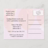 Invitation Carte Postale Faire-part/invitation de fin d'études secondaires (Dos)