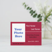 Invitation Carte Postale Faire-part/invitation de fin d'études secondaires (Debout devant)