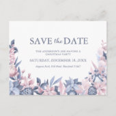 Invitation Carte Postale Faire suivre pour Noël Feuillage d'hiver (Devant)