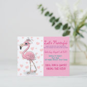 Invitation Carte Postale Faisons Flamingle (Debout devant)