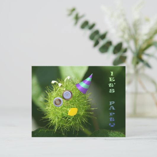 Invitation Carte Postale faisons la fête ! (Debout devant)