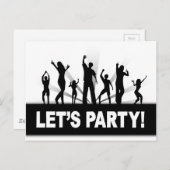 Invitation Carte Postale Faisons la fête (Devant / Derrière)