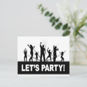 Invitation Carte Postale Faisons la fête (Debout devant)