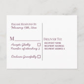 Invitation Carte Postale Fall Boho jardin violet jaune fleuri (Dos)