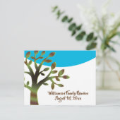 Invitation Carte Postale Famille Arbre Famille Réunion Pique-nique Collecte (Debout devant)