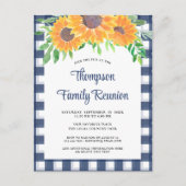 Invitation Carte Postale Famille Réunion Rustique Floral (Devant)