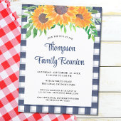 Invitation Carte Postale Famille Réunion Rustique Floral