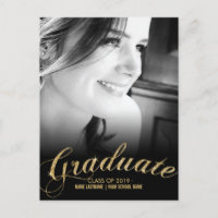 Faux Parties scintillant Gold Diplômé Photo Invita