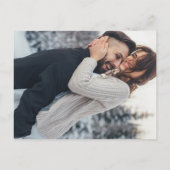 Invitation Carte Postale Faux Vellum Effect Mariage photo double face (Dos)