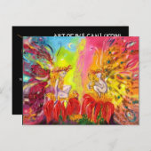 Invitation Carte Postale FÉES DES FLEURS DE L'AUBE Fantastique (Devant / Derrière)